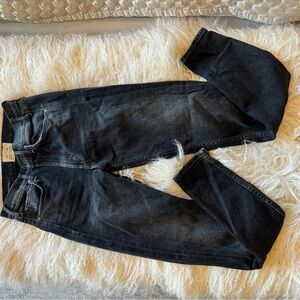 McGuire Denim Black Jeans with Straight Leg and Thick Waistband